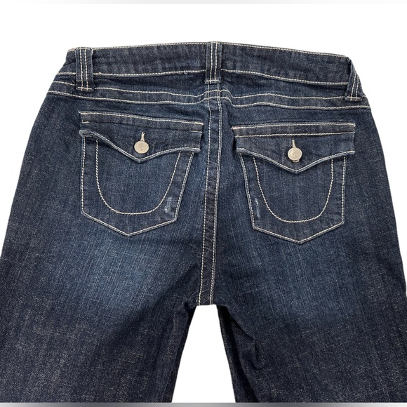 A Pea in the Pod Maternity Shorts Small denim blue distressed pockets moms - Picture 3 of 4
